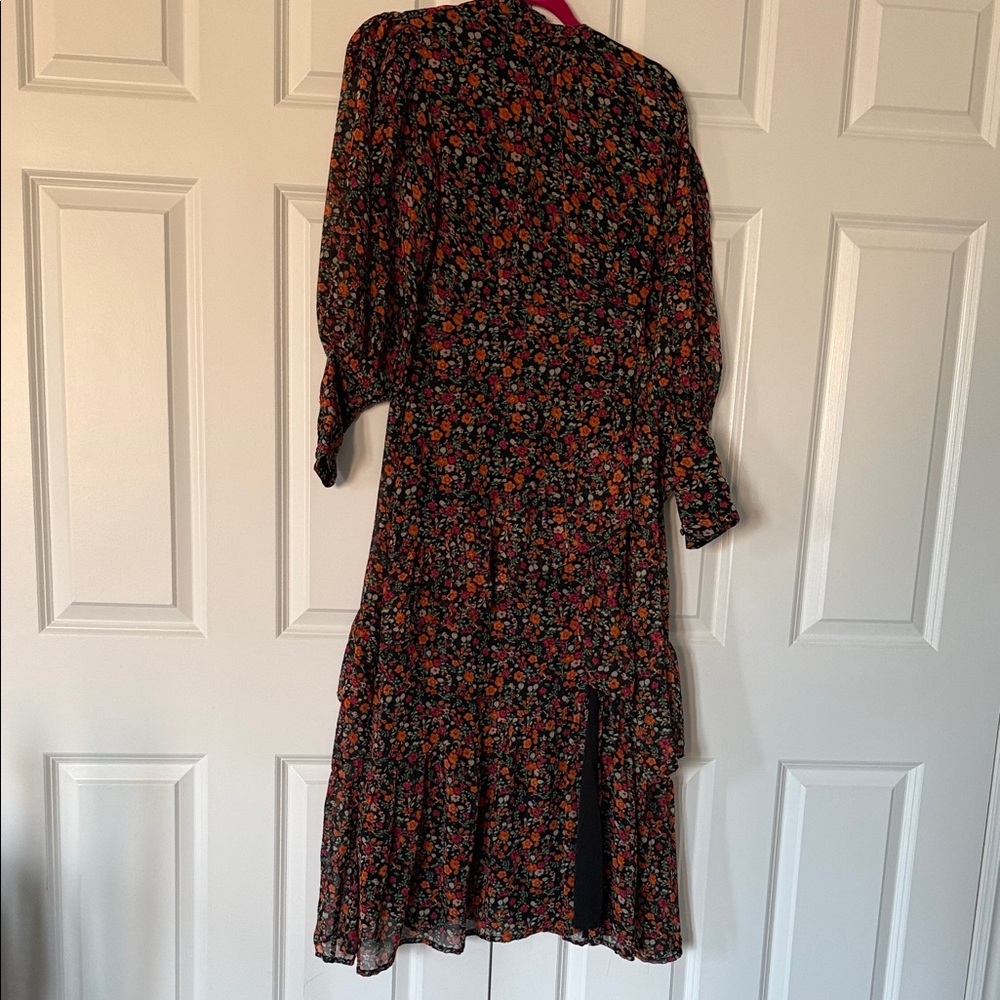Topshop Multicolor Floral Long Sleeve Dress